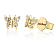 Small Diamond Butterfly Stud Earring - The Ear Stylist by Jo Nayor