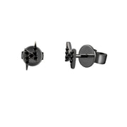 Black Diamond Mini Bolt Stud Earring - The Ear Stylist by Jo Nayor