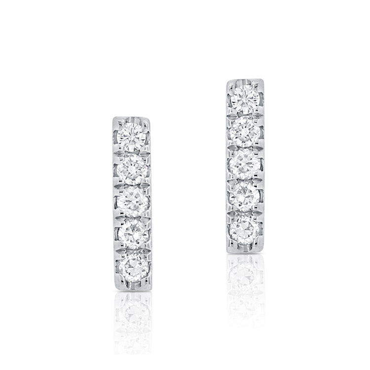 Diamond Mini Stick Stud Earring - The Ear Stylist by Jo Nayor