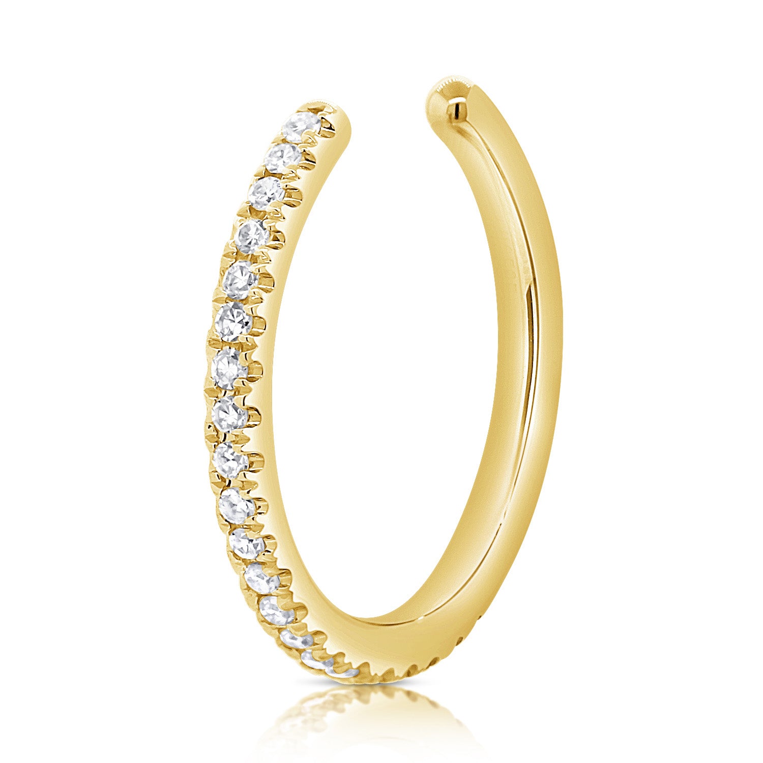 Pave Diamond & Gold Ear Cuff - The Ear Stylist by Jo Nayor