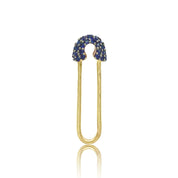 Sapphire Safety Pin Earring - Designer Earrings - The Ear Stylist