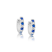 Sapphire and Diamond Alternating Huggies