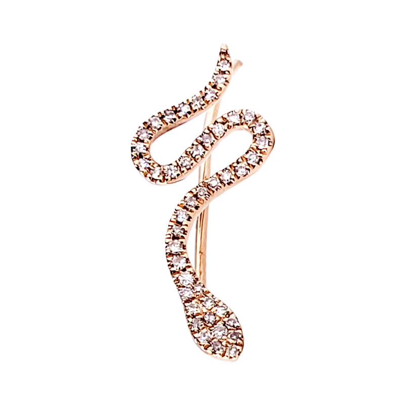 14K Gold & Diamond Snake Climber - The Ear Stylist by Jo Nayor