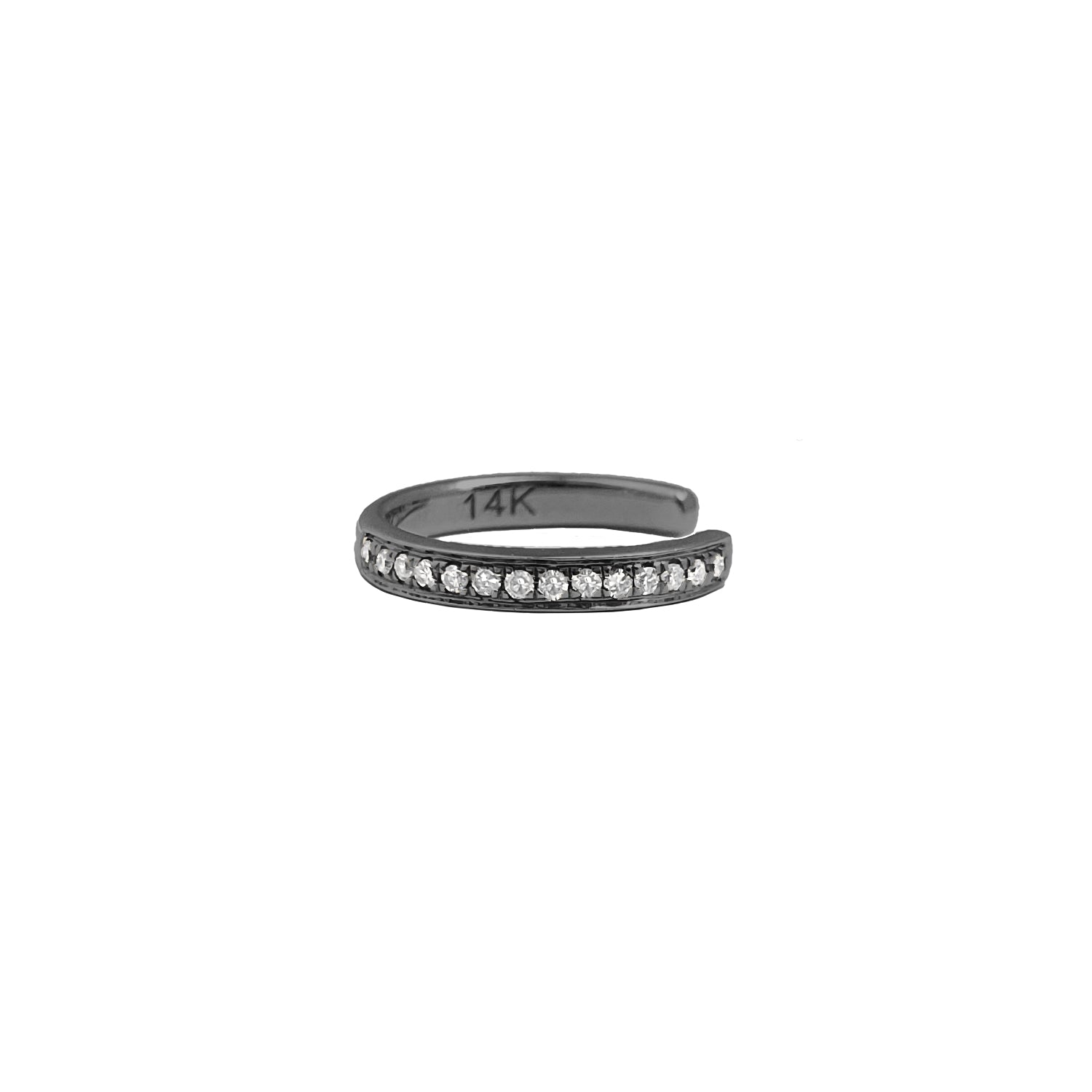 Single Full-Row Diamond & Gold Ear Cuff - The Ear Stylist by Jo Nayor