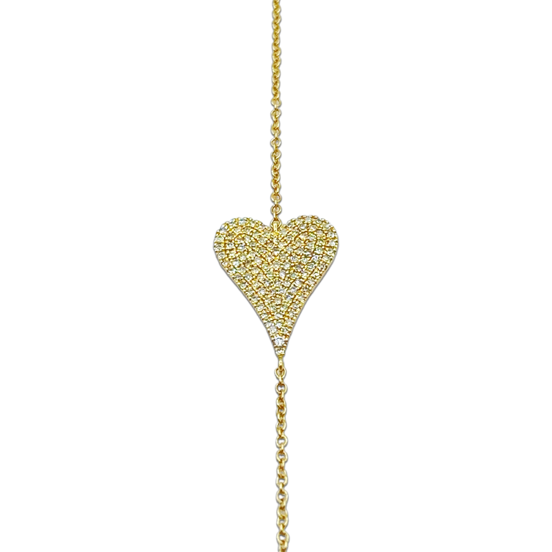 Small Diamond Heart Bracelet - Designer Bracelet - Jo Nayor