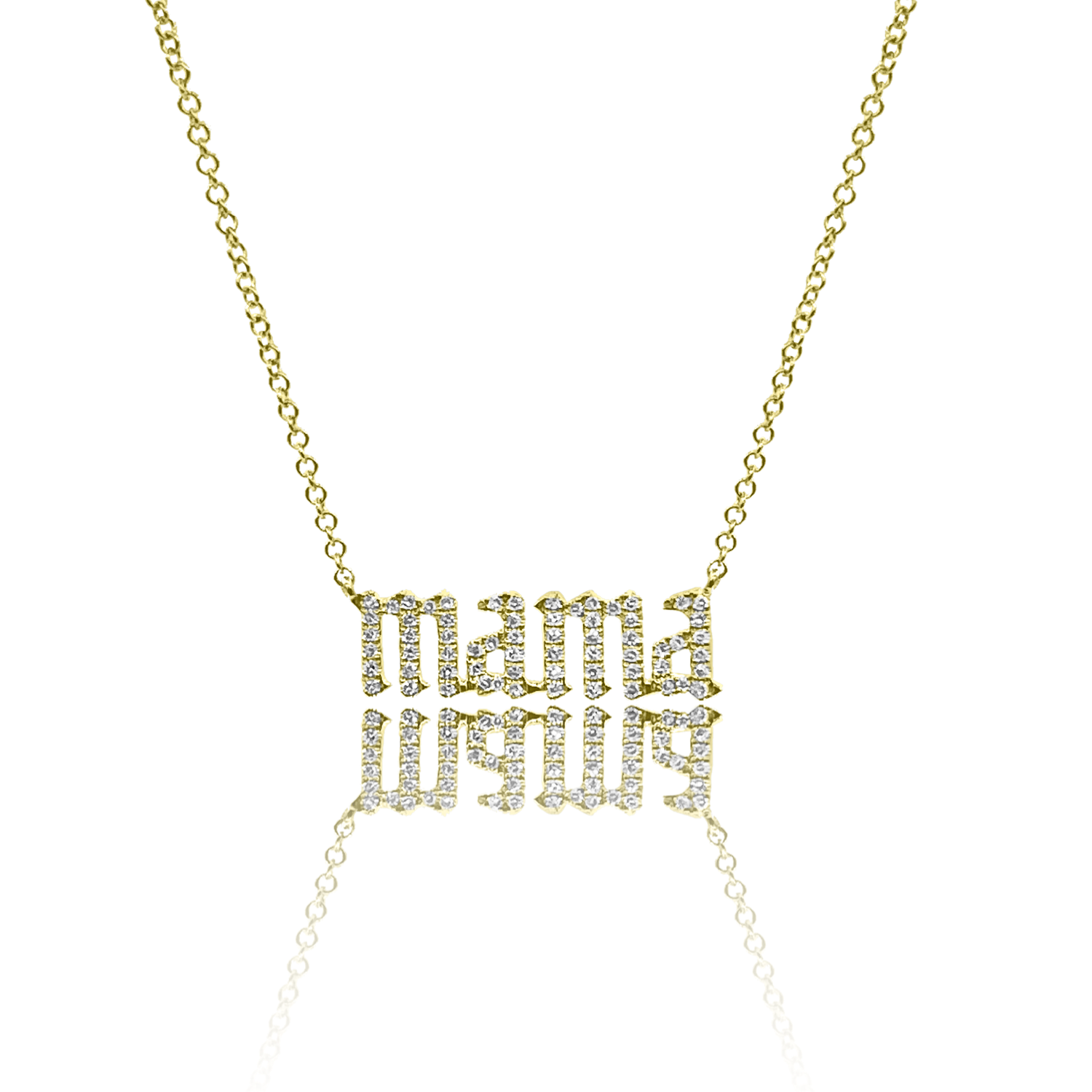 Small Mama Diamond Necklace - Designer Necklaces - Jo Nayor Designs