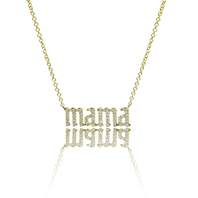 Small Mama Diamond Necklace - Designer Necklaces - Jo Nayor Designs