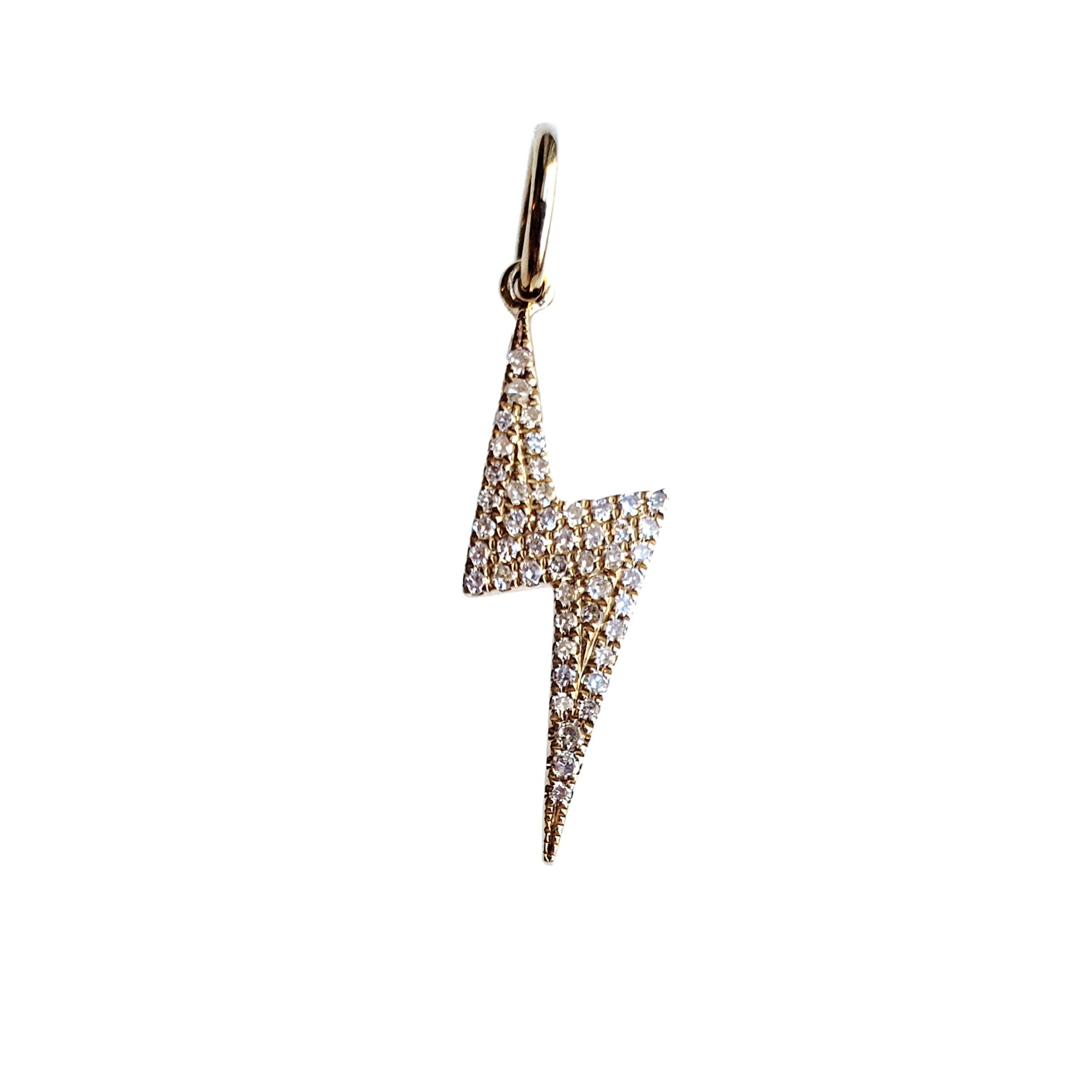 Small Diamond Lightning Bolt Charm - Designer Earrings - The EarStylist by Jo Nayor 