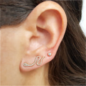 14K Gold & Diamond Snake Climber - The Ear Stylist by Jo Nayor
