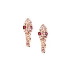 Diamond Serpent Hoop Earrings - The Ear Stylist by Jo Nayor