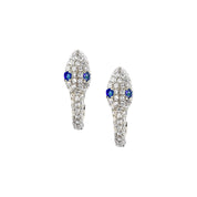 Diamond Serpent Hoop Earrings - The Ear Stylist by Jo Nayor