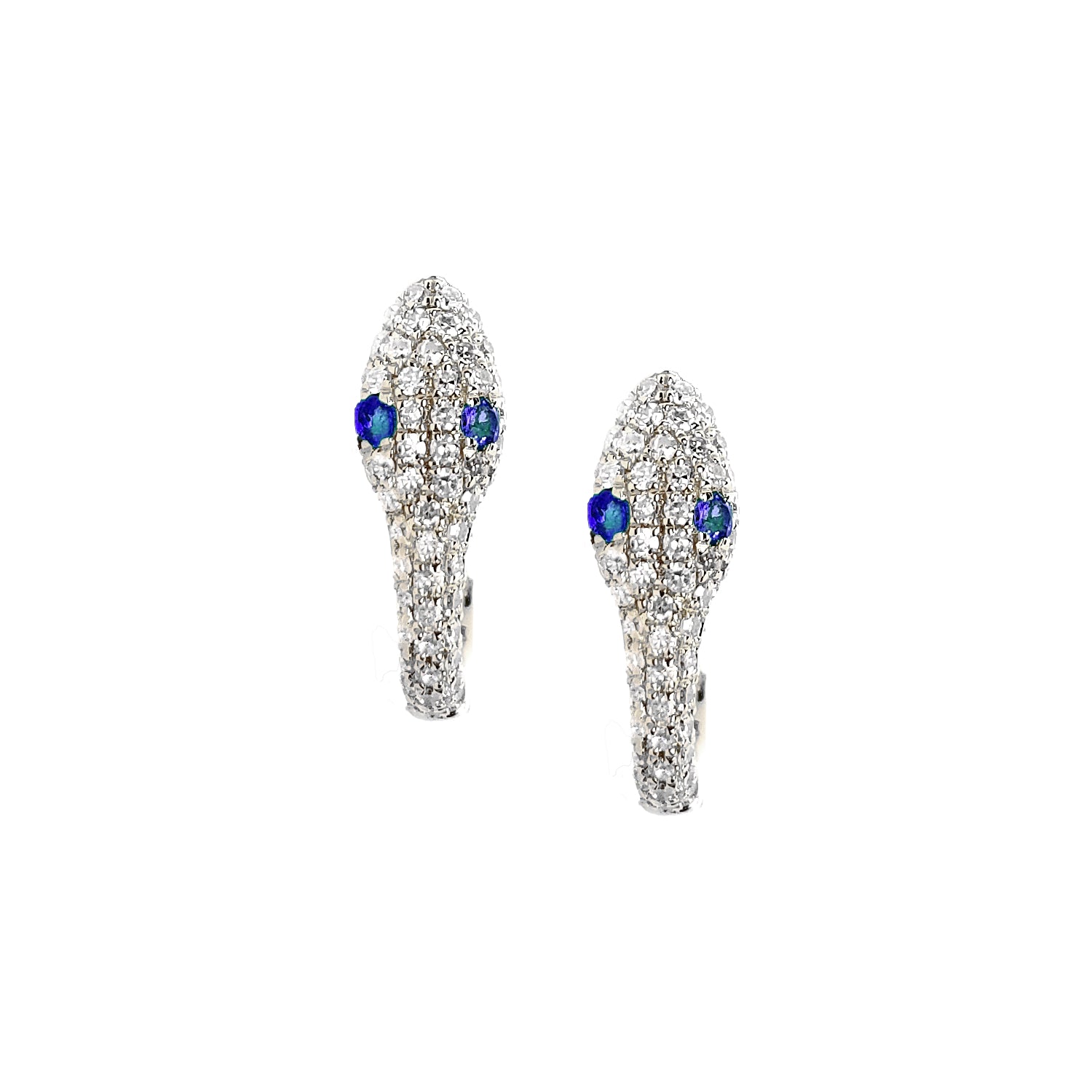 Diamond Serpent Hoop Earrings - The Ear Stylist by Jo Nayor