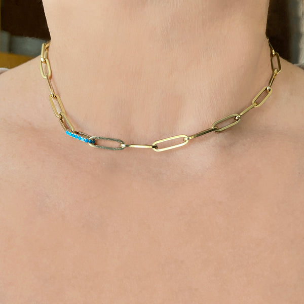 Turquoise Link Clasp