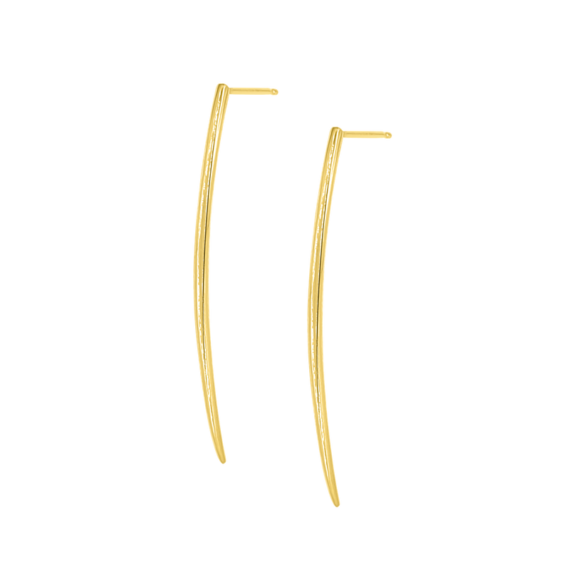Gold 2025 tusk earrings