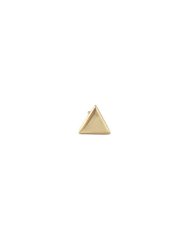 Small Gold Triangle Stud Earring - The Ear Stylist by Jo Nayor