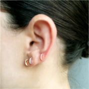 Sphere Slice Diamond Stud Earrings - The Ear Stylist by Jo Nayor