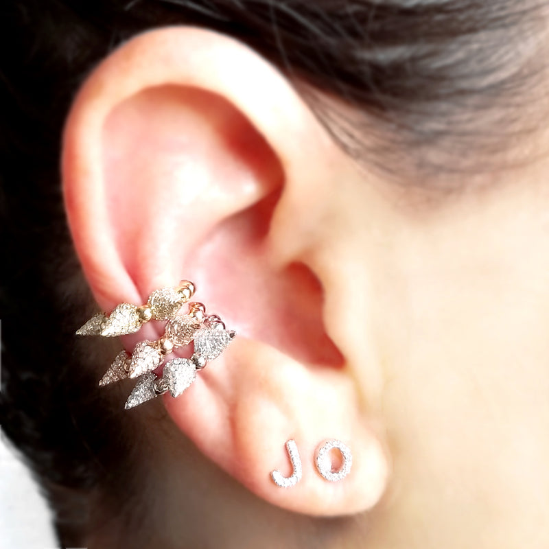 Spiked Diamond & Gold Ear Cuff - The Ear Stylist by Jo Nayor