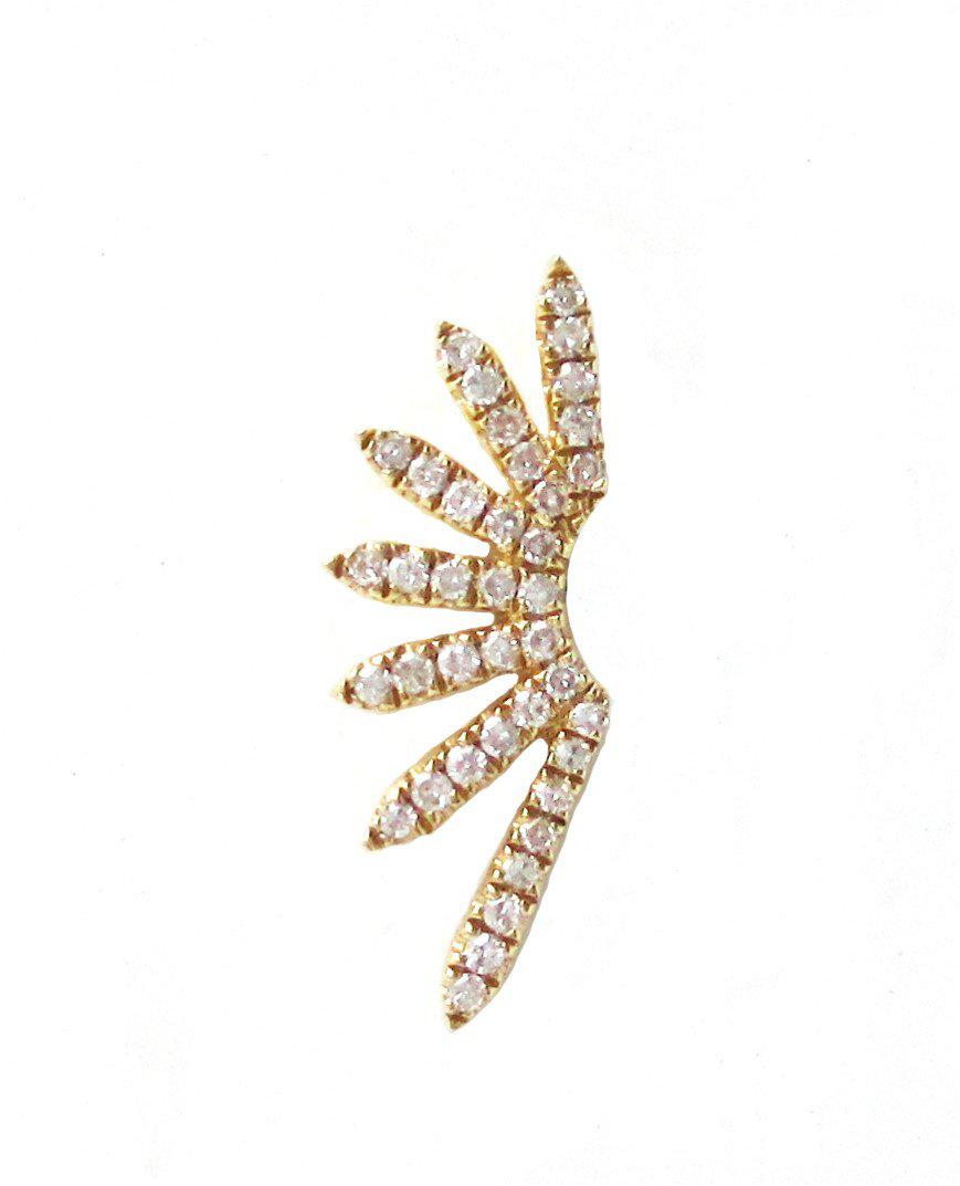 Diamond Sunburst Stud Earring - The Ear Stylist by Jo Nayor