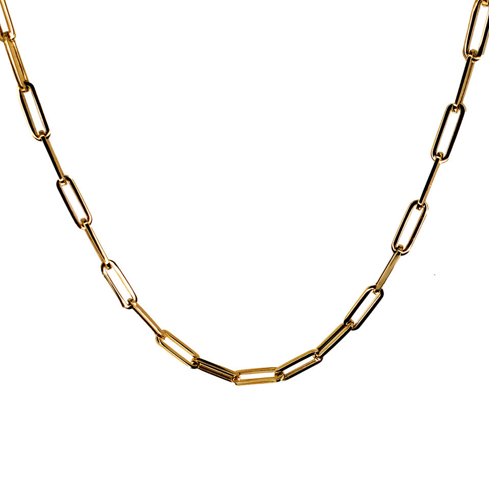14K Gold Super Colossal Link Chain Necklace - Designer Necklaces - Jo ...