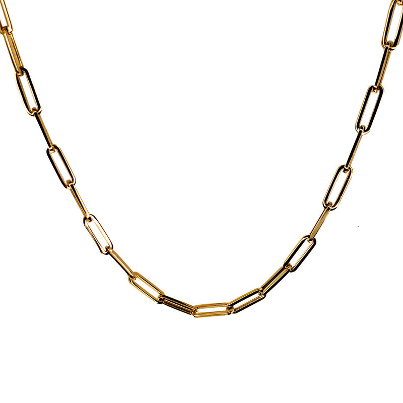 Super Colossal Link 14K Gold Chain Necklace - Designer Earrings - The EarStylist by Jo Nayor 