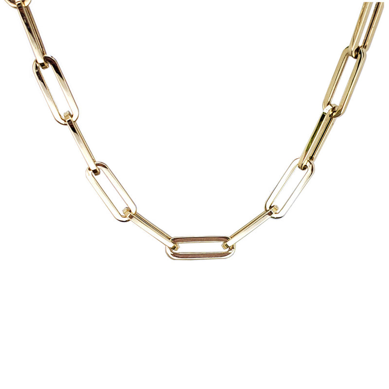 Supreme Link 14K Gold Chain Necklace - Designer Earrings - The EarStylist by Jo Nayor 