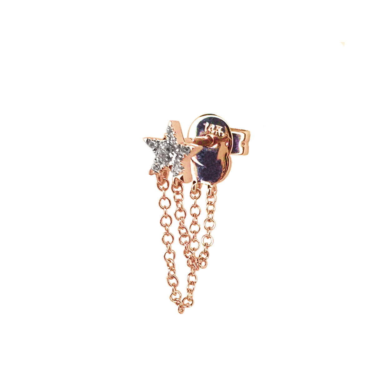 Tethered Diamond Star Earring - Designer Earrings - The EarStylist by Jo Nayor 