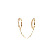 Diamond Chained Hoops - Designer Earrings - The EarStylist by Jo Nayor 