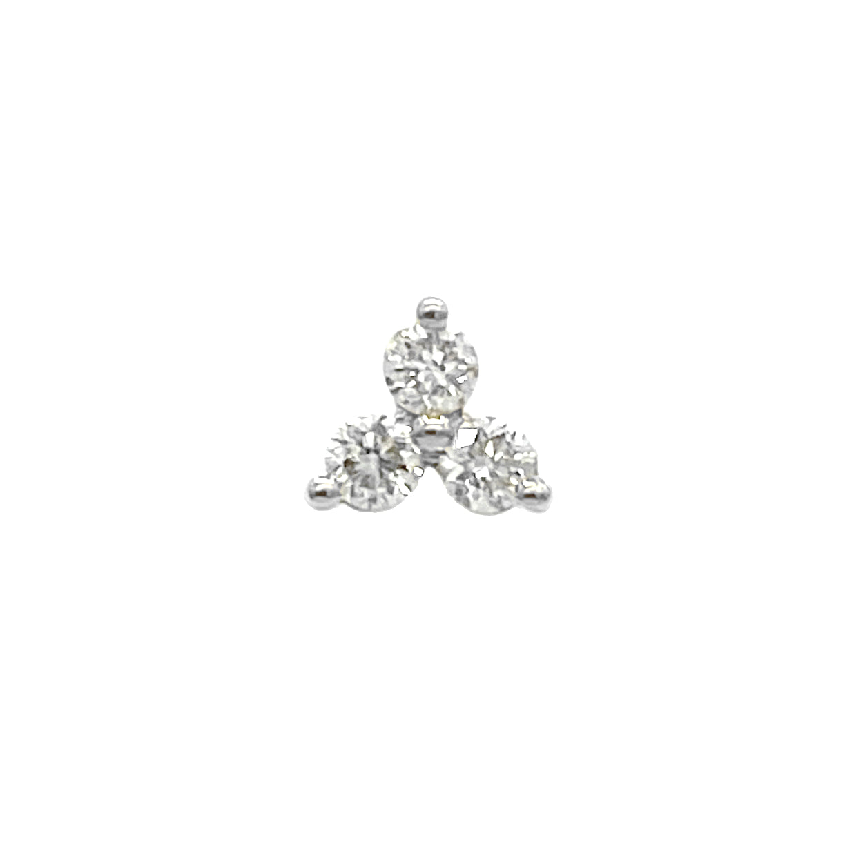 Diamond Trinity Post Earring - The Ear Stylist by Jo Nayor