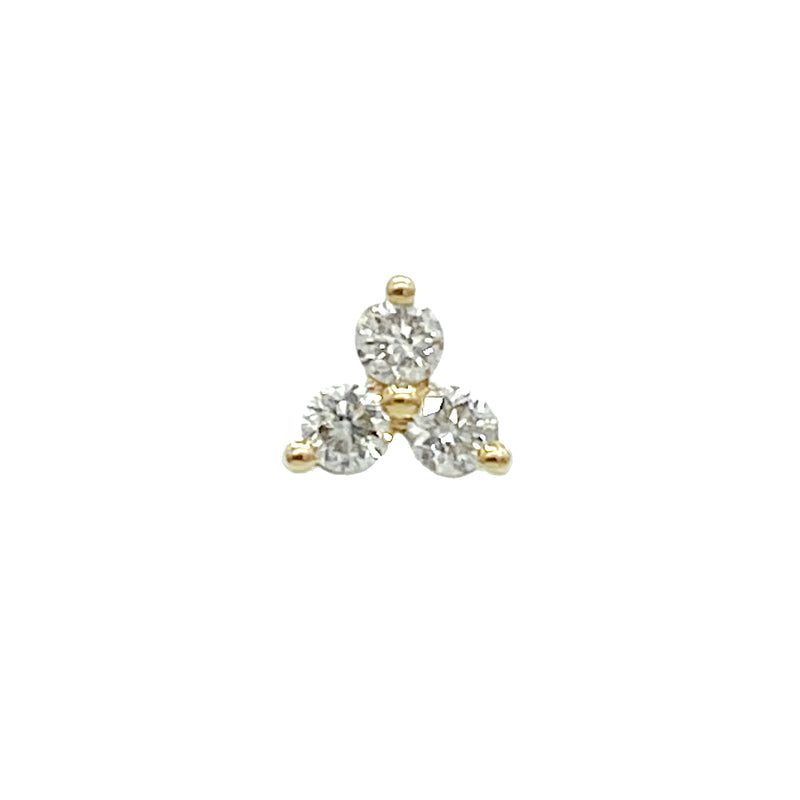 Diamond Trinity Post Earring - Designer Earrings - The Ear Stylist ...