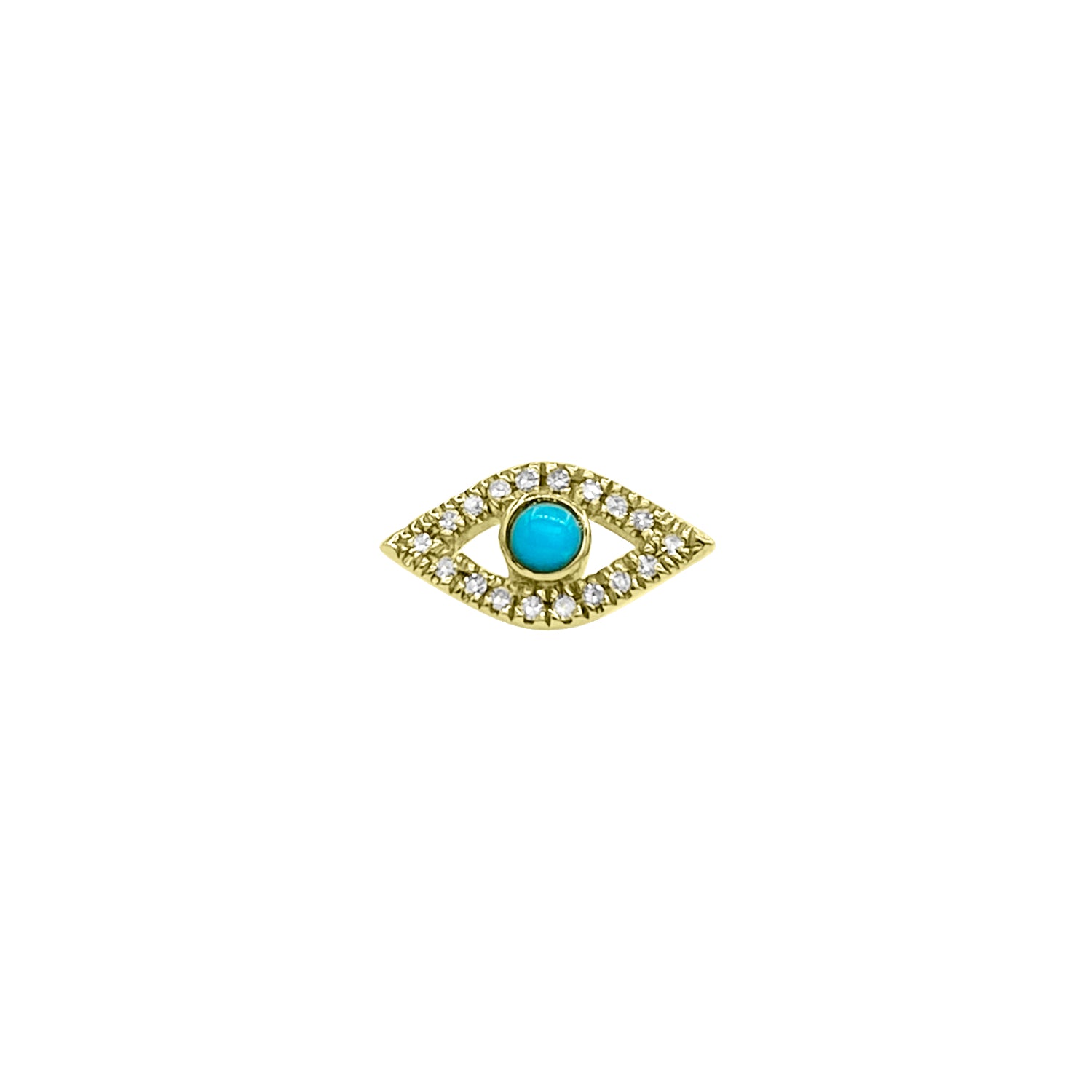 Turquoise Evil Eye Stud Earring - Designer Earrings - The EarStylist by Jo Nayor 