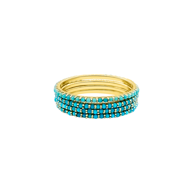 Turquoise Eternity Band - Designer Jewelry - Jo Nayor