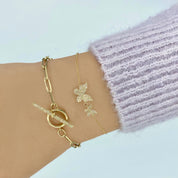 Diamond Toggle Link Bracelet - Designer Bracelet - Jo Nayor Designs