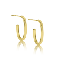 14K Gold U Hoops - Designer Earrings - The EarStylist by Jo Nayor
