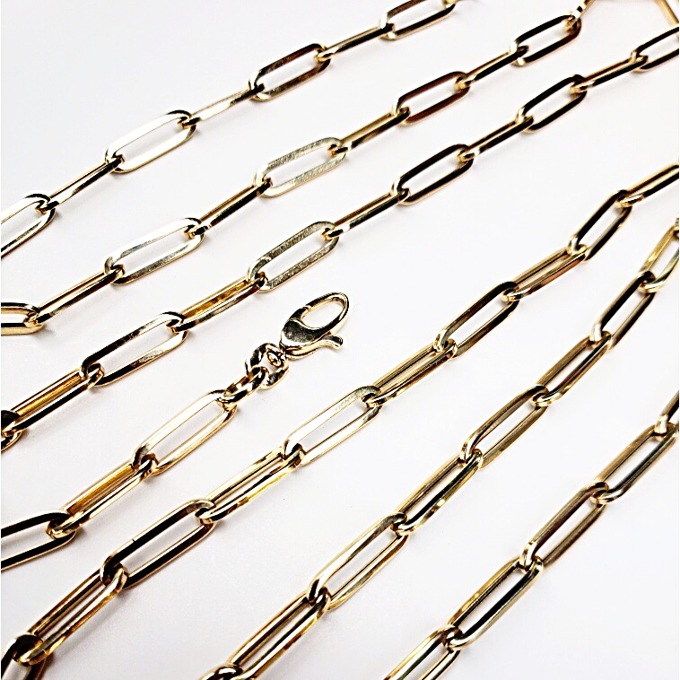 Colossal Link 14K Gold Chain Necklace - Designer Earrings - The EarStylist by Jo Nayor 