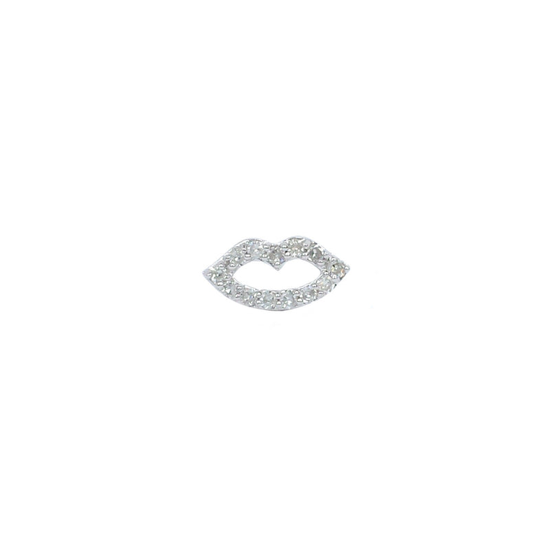 Diamond Open Lips Post Earring - The Ear Stylist by Jo Nayor