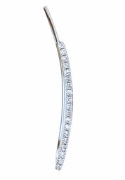 Gold and Diamond Curved Stick Climber Earring - The Ear Stylist by Jo Nayor