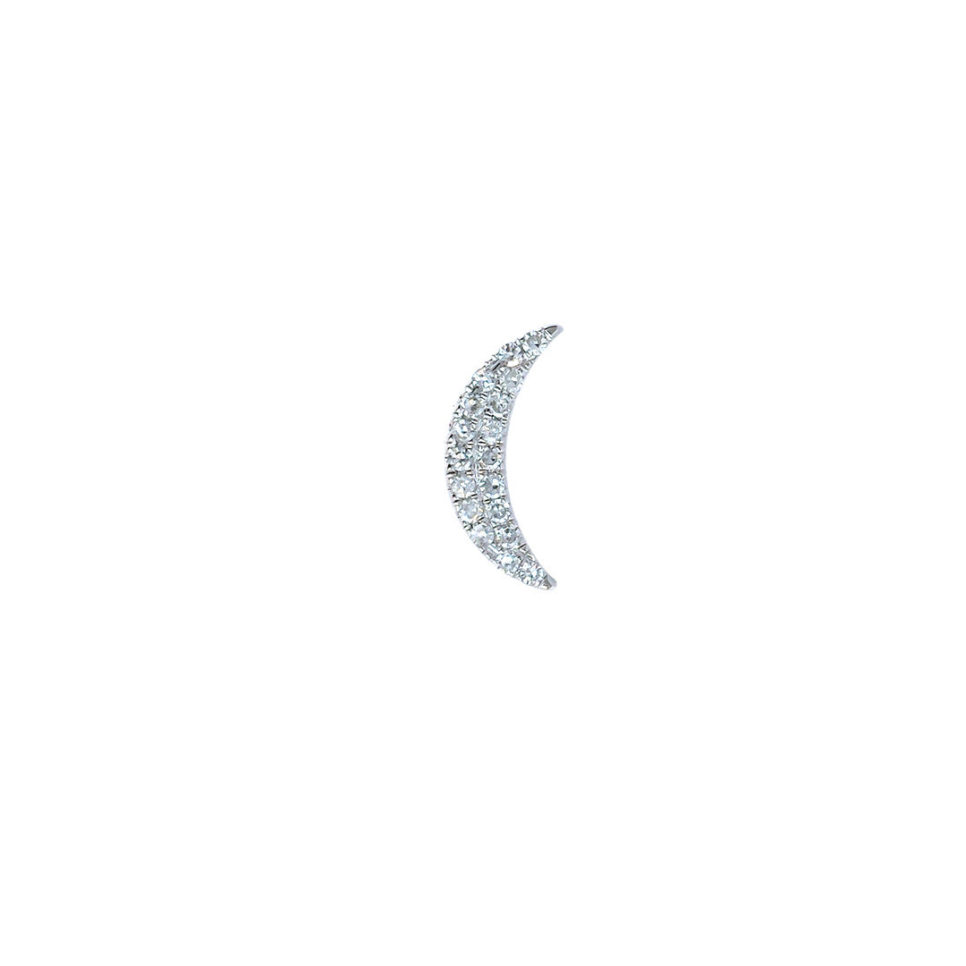 Gold & Diamond Moon Earring - The Ear Stylist by Jo Nayor