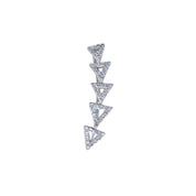 Gold and Diamond Open Triangle Climber Earring - The Ear Stylist by Jo Nayor