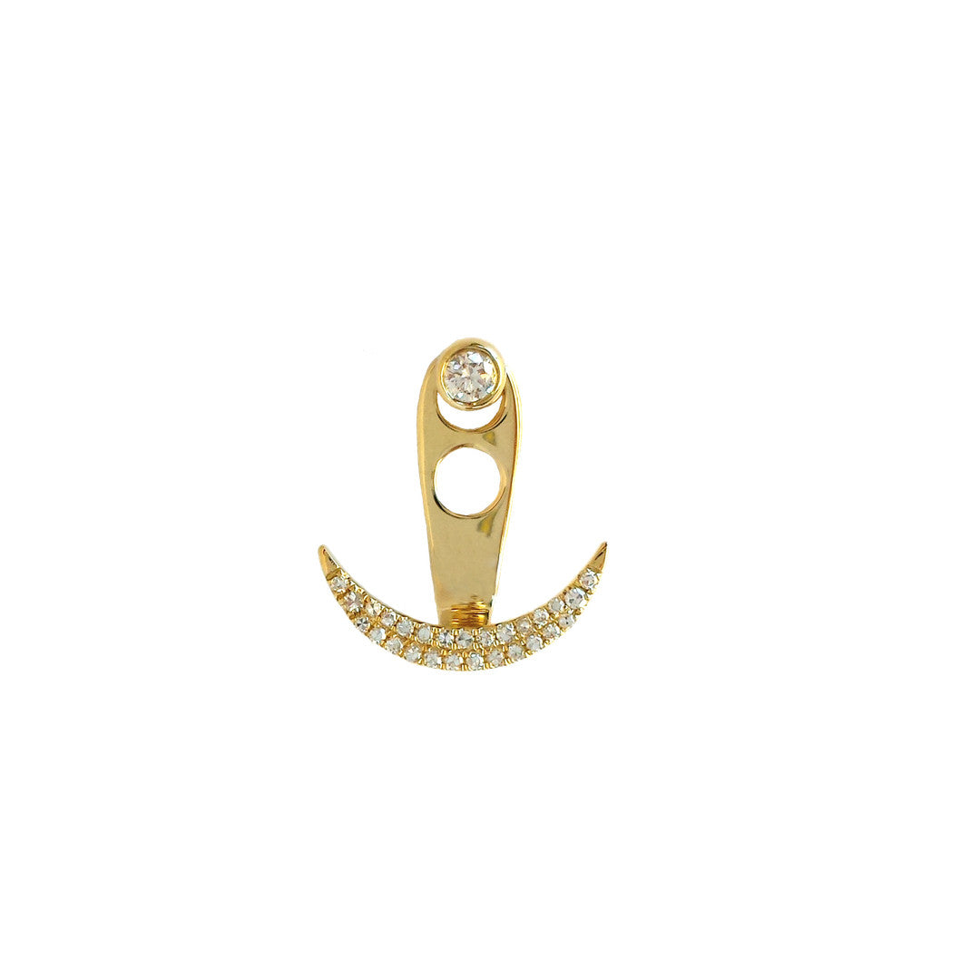 Diamond Crescent Jacket and Post Earring - The Ear Stylist by Jo Nayor