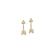 Gold Arrow and Diamond Stud Earring - The Ear Stylist by Jo Nayor