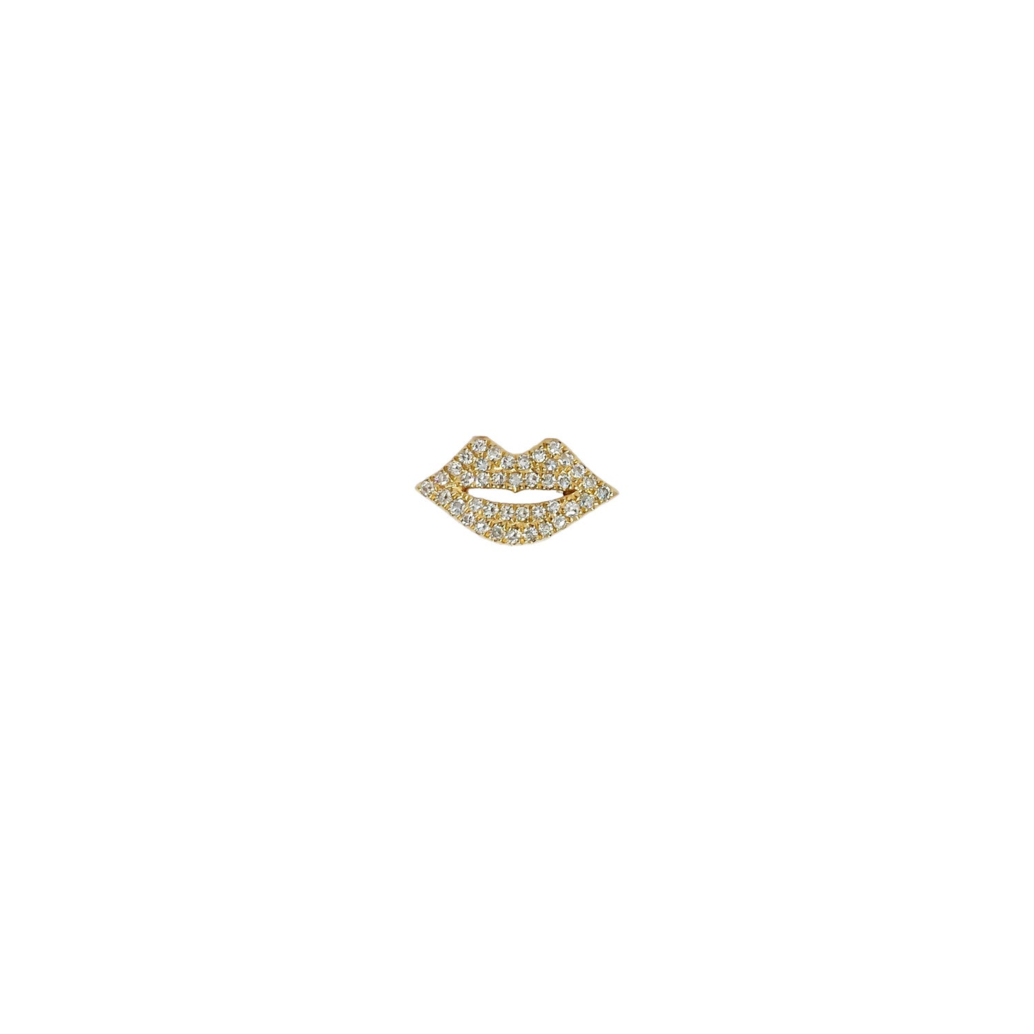 Pave Diamond Lips Post Earring - The Ear Stylist by Jo Nayor