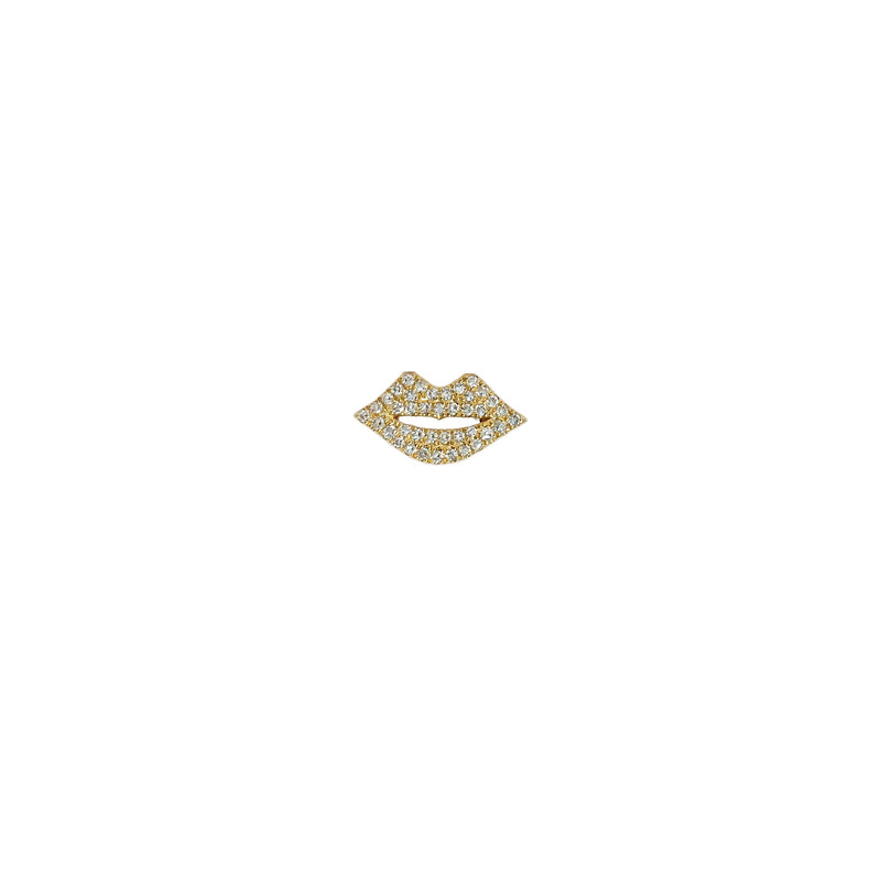 Pave Diamond Lips Post Earring - The Ear Stylist by Jo Nayor