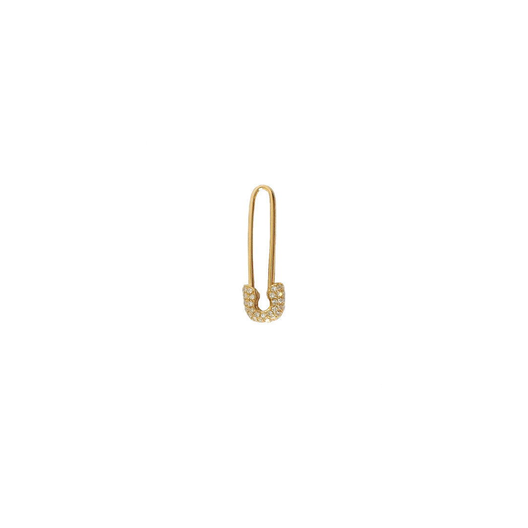 Diamond Safety Pin Earring - The Ear Stylist by Jo Nayor