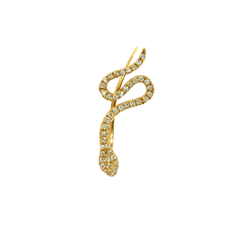 14K Gold & Diamond Snake Climber - The Ear Stylist by Jo Nayor