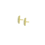 Sphere Slice Diamond Stud Earrings - The Ear Stylist by Jo Nayor