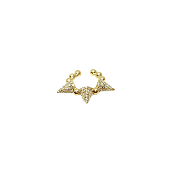 Spiked Diamond & Gold Ear Cuff - The Ear Stylist by Jo Nayor