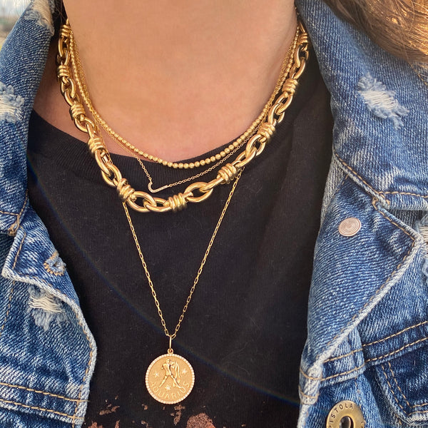 14K Gold Stevie Link Chain Necklace - Designer Necklaces - Jo Nayor 