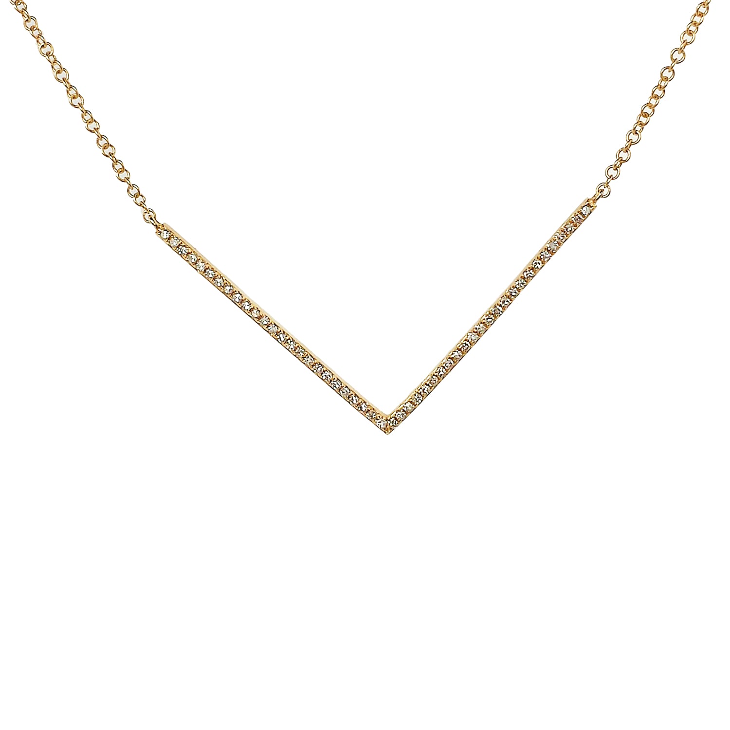Diamond V Necklace - The Ear Stylist by Jo Nayor