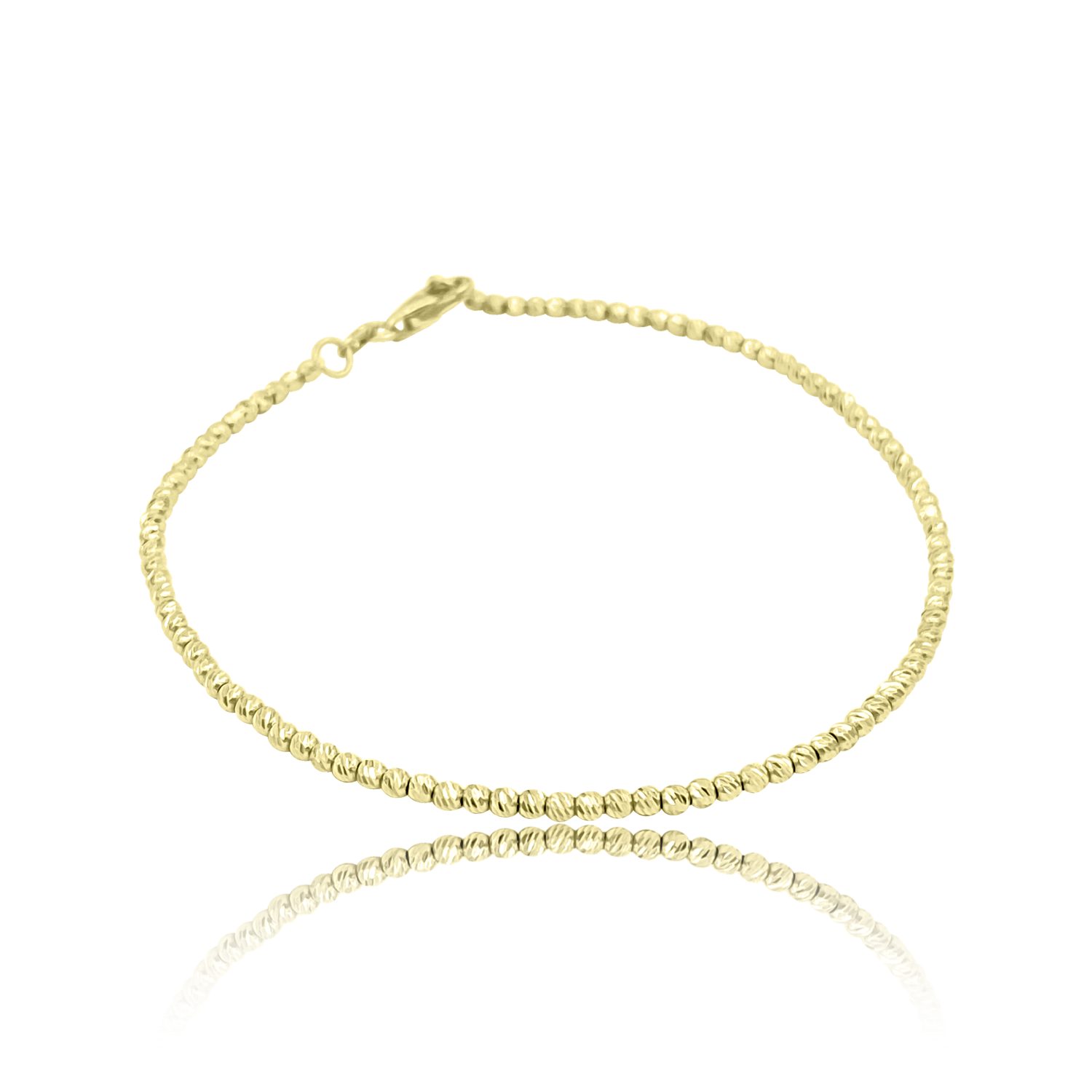 Gold Disco Bead Anklet - The Ear Stylist by Jo Nayor