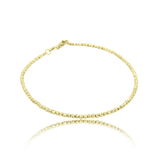Gold Disco Bead Anklet - The Ear Stylist by Jo Nayor